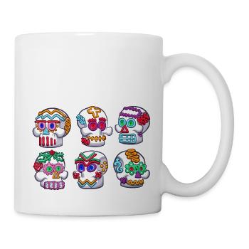 Crânes en sucre - Mug blanc - blanc - Droite