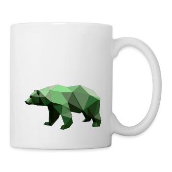 Bear, Polygon, Hiking, Trees, Animal, Wilderness, Nature, Green - Mug - white - Right