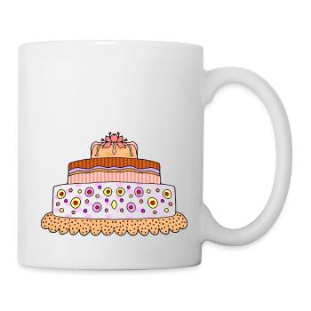 Kuchen - Tasse - Weiß - Rechts