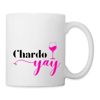 Chardo Yay Black Party Wine Drinking Bachelor Party - Mug - white - Right