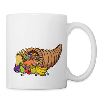 Thanksgiving-Füllhorn - Tasse - Weiß - Rechts