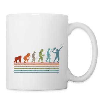Retro-Vintage-Tennis-Evolution - Tasse - Weiß - Rechts