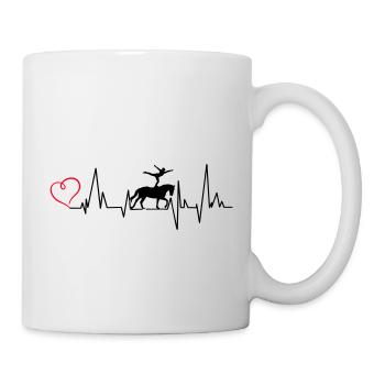 Saut de battement de cœur avec cœur - Mug blanc - blanc - Droite