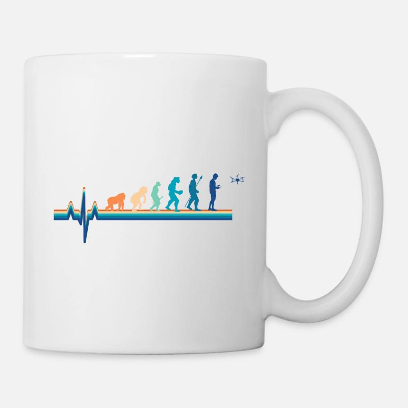 Evolution Heartbeat Drohne - Tasse - Weiß
