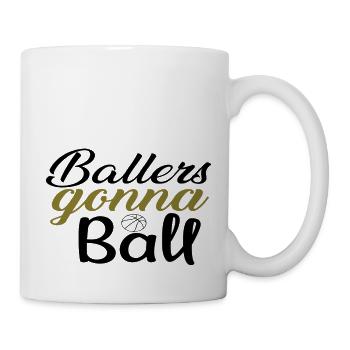 Ballers going to Ball Basketball - Mug - white - Right