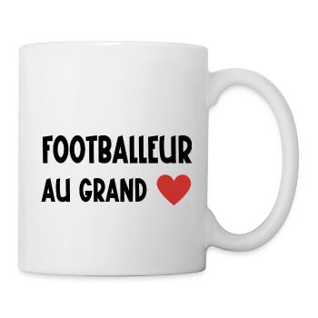 footballeur au grand cœur - Mug blanc - blanc - Droite