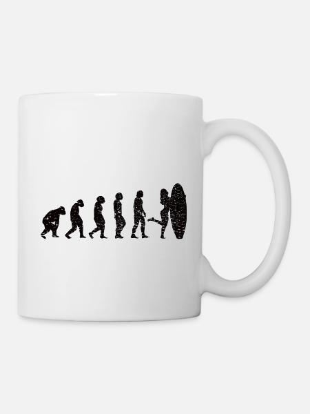 Surfer Surfbrett surfen Surferin Wellenreiten - Tasse - Weiß