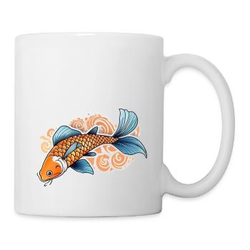 carpe koi - poisson japon - Mug blanc - blanc - Droite