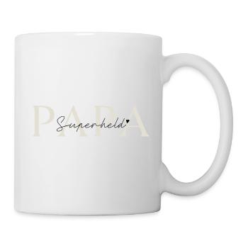 Papa Geschenk für Väter Superheld - Tasse - Weiß - Rechts
