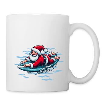 Père Noël surf - Mug blanc - blanc - Droite