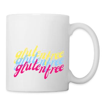 Gluten free geschwungen bunt - Tasse - Weiß - Rechts