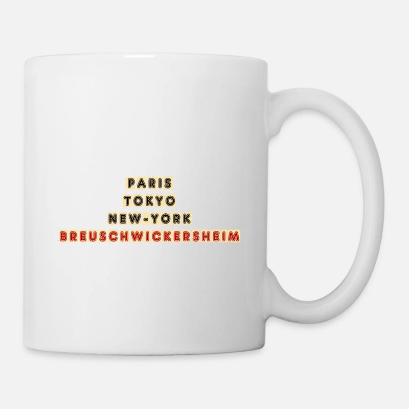 Paris Tokyo New-York Breuschwickersheim - Mug blanc - blanc