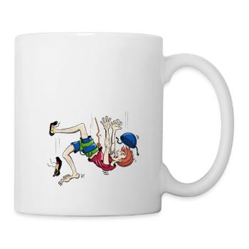 Grimpeur qui s’écrase - Mug blanc - blanc - Droite