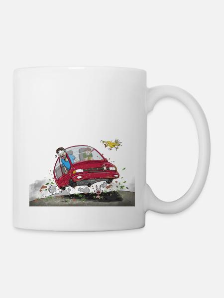 Naturschützer auf dem Weg ins Biotop - Tasse - Weiß