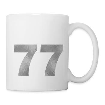 Geburtstag 77 Jahre - Tasse - Weiß - Rechts