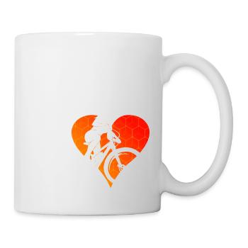 MTB Radfahrer Radfahren Radsport Damen Herren - Tasse - Weiß - Rechts