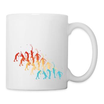 Tennis Damen Herren Tennis spielen Tennisspielen - Tasse - Weiß - Rechts