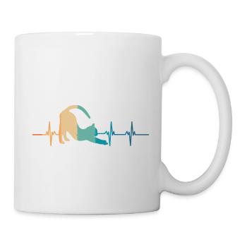 battement De cœur chat - Mug blanc - blanc - Droite
