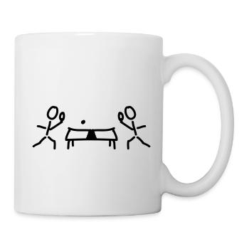 Table tennis table and rackets - Mug - white - Right
