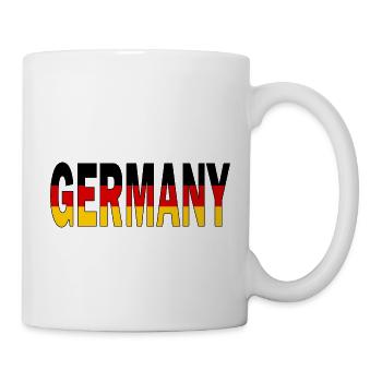 Deutschland in Nationalfarben - Tasse - Weiß - Rechts