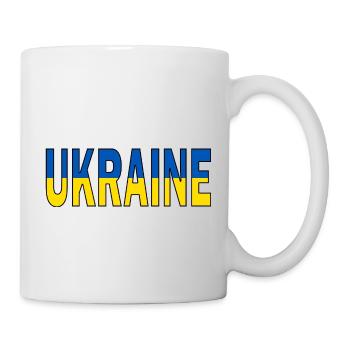 L’Ukraine aux couleurs nationales - Mug blanc - blanc - Droite