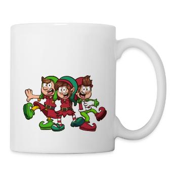 Singende Weihnachtselfen - Tasse - Weiß - Rechts