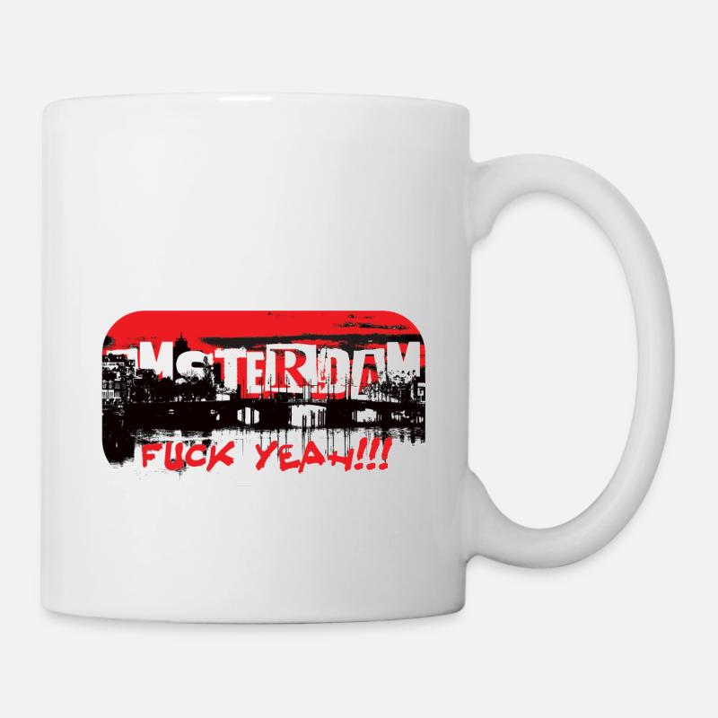 Amsterdam baise ouais - Mug blanc - blanc