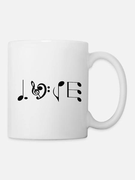 Love Music - originelle Geschenkidee - Tasse - Weiß