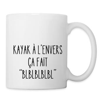 kayak à l'envers - Mug blanc - blanc - Droite