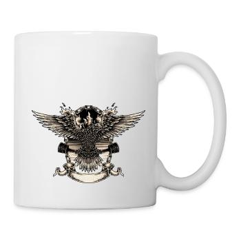 Rétro Vecteur Moto Eagle Signe Signe Casque Moto - Mug blanc - blanc - Droite