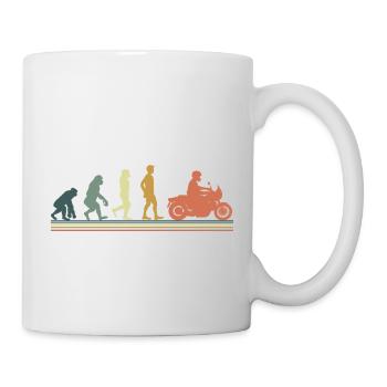 Evolution moto - Mug blanc - blanc - Droite