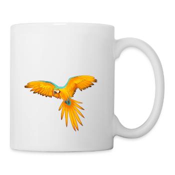 Papagei - Tasse - Weiß - Rechts