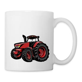 Neuer Roter Traktor - Tasse - Weiß - Rechts