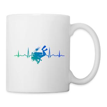 Diving Free Dive Scuba Diver Herren Damen - Tasse - Weiß - Rechts