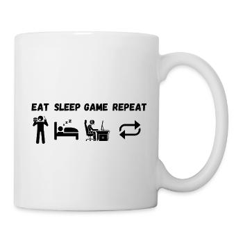 Eat sleep game Repeat - Mug - white - Right