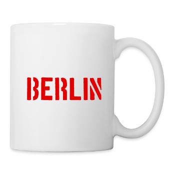 Slogan de Berlin - Porte de Brandebourg - Alexanderplatz - Mug blanc - blanc - Droite