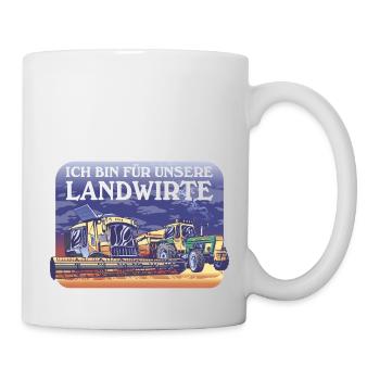 I AM FOR OUR FARMERS FARMERS' PROTEST FARMERS - Mug - white - Right