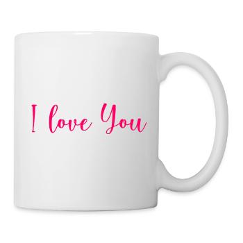 VALENTINE'S DAY. Bachelorette party. I LOVE YOU. I LOVE YOU. LOVE - Mug - white - Right