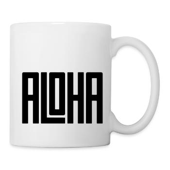aloha typography art - Mug - white - Right