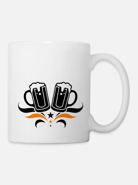 Bierglas Bierkrug Bier - Tasse - Weiß