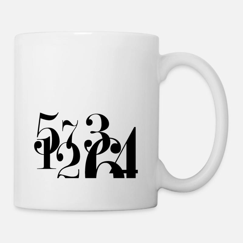 Pile de chiffres - Mug blanc - blanc