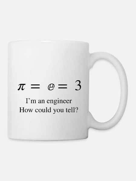 pi equals e #engineering - Mug - white
