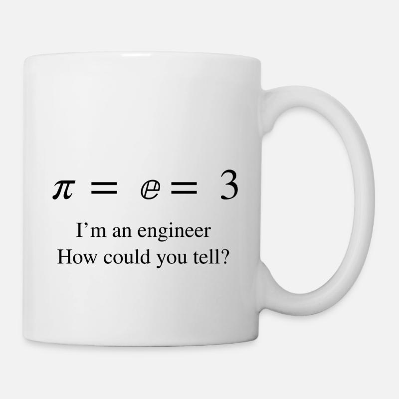 pi equals e #engineering - Tasse - Weiß