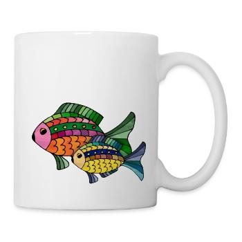 Poissons - Mug blanc - blanc - Droite