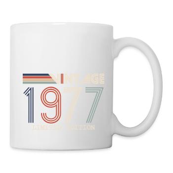 Jahrgang 1977 Jubiläumsgeschenk - Jahrgang 1977 - Tasse - Weiß - Rechts