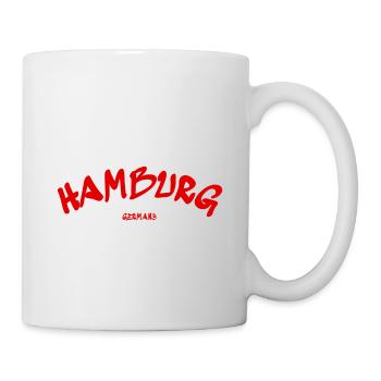 Hamburg - Hansestadt - Deutschland - Germany - Tasse - Weiß - Rechts