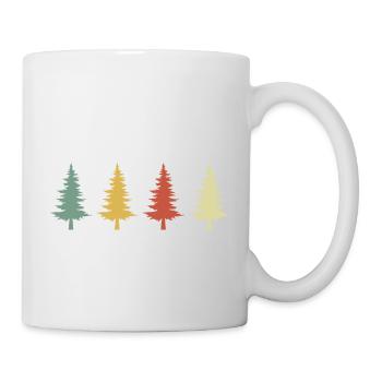 Vintage Retro Baum - Tasse - Weiß - Rechts