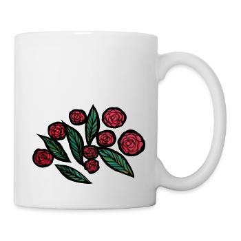 Roses - Mug blanc - blanc - Droite