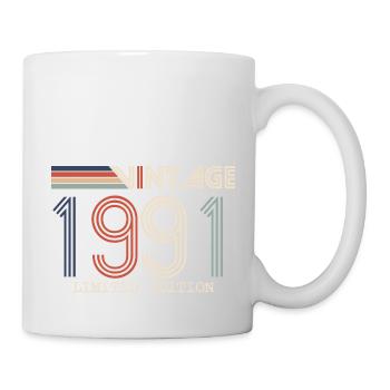 Vintage 1991 Anniversary Gift - Vintage 1991 - Mug - white - Right
