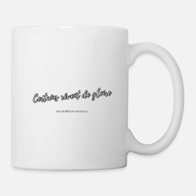Träumen Sie von Schokolade - Tasse - Weiß